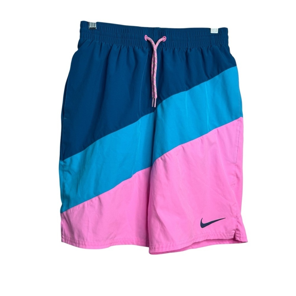 Nike Men’s Colorblock Blue/Pink Swim Shorts
